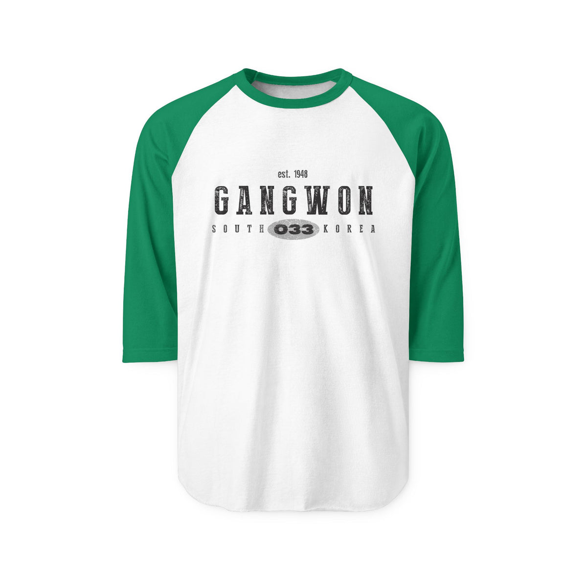Gangwon Baseball Raglan Shirt — Retro South Korea '033' Tee