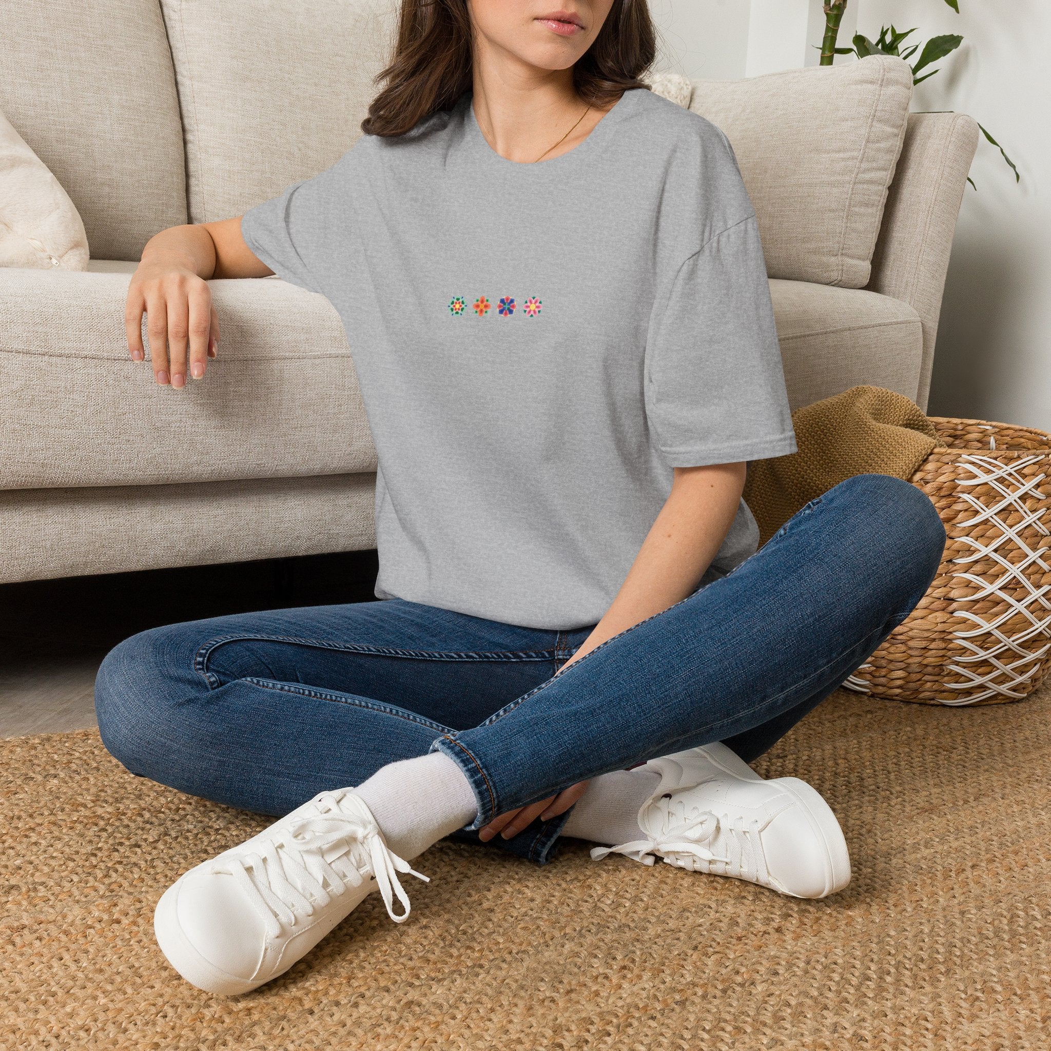 Korean DanChung Minimal Floral T