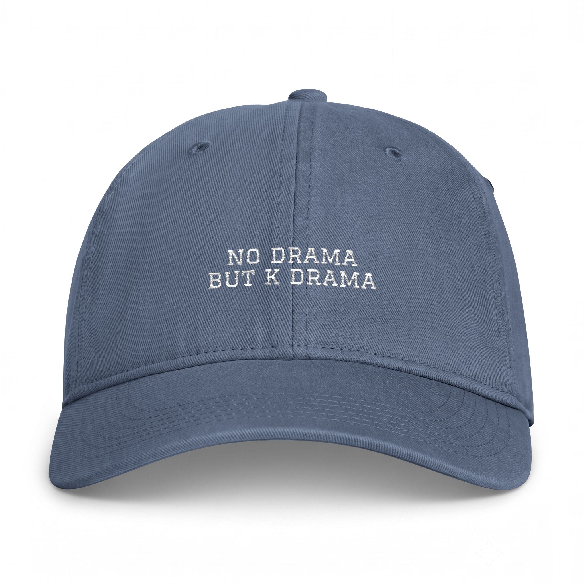 No Drama, But K‑Drama Washed Cap — Coastal Washed Baseball Hat