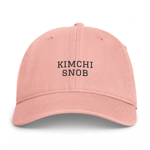Kimchi Snob Washed Coastal Cap — Distressed Dad Hat for Foodie & Kimchi Lovers