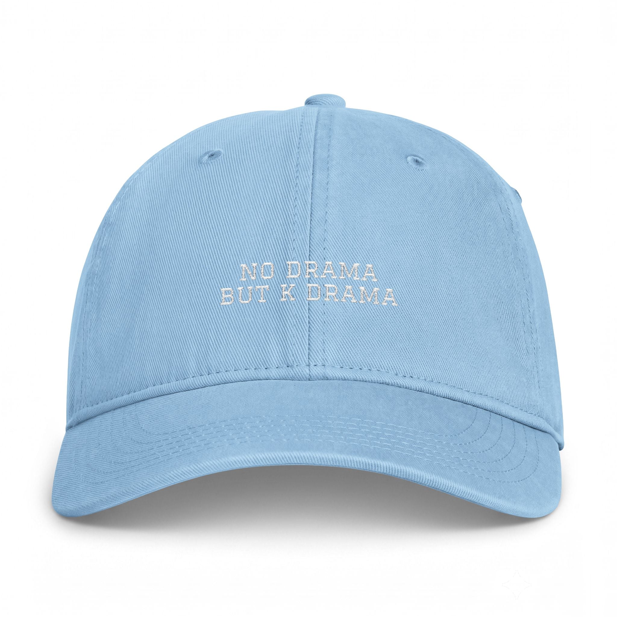 No Drama, But K‑Drama Washed Cap — Coastal Washed Baseball Hat
