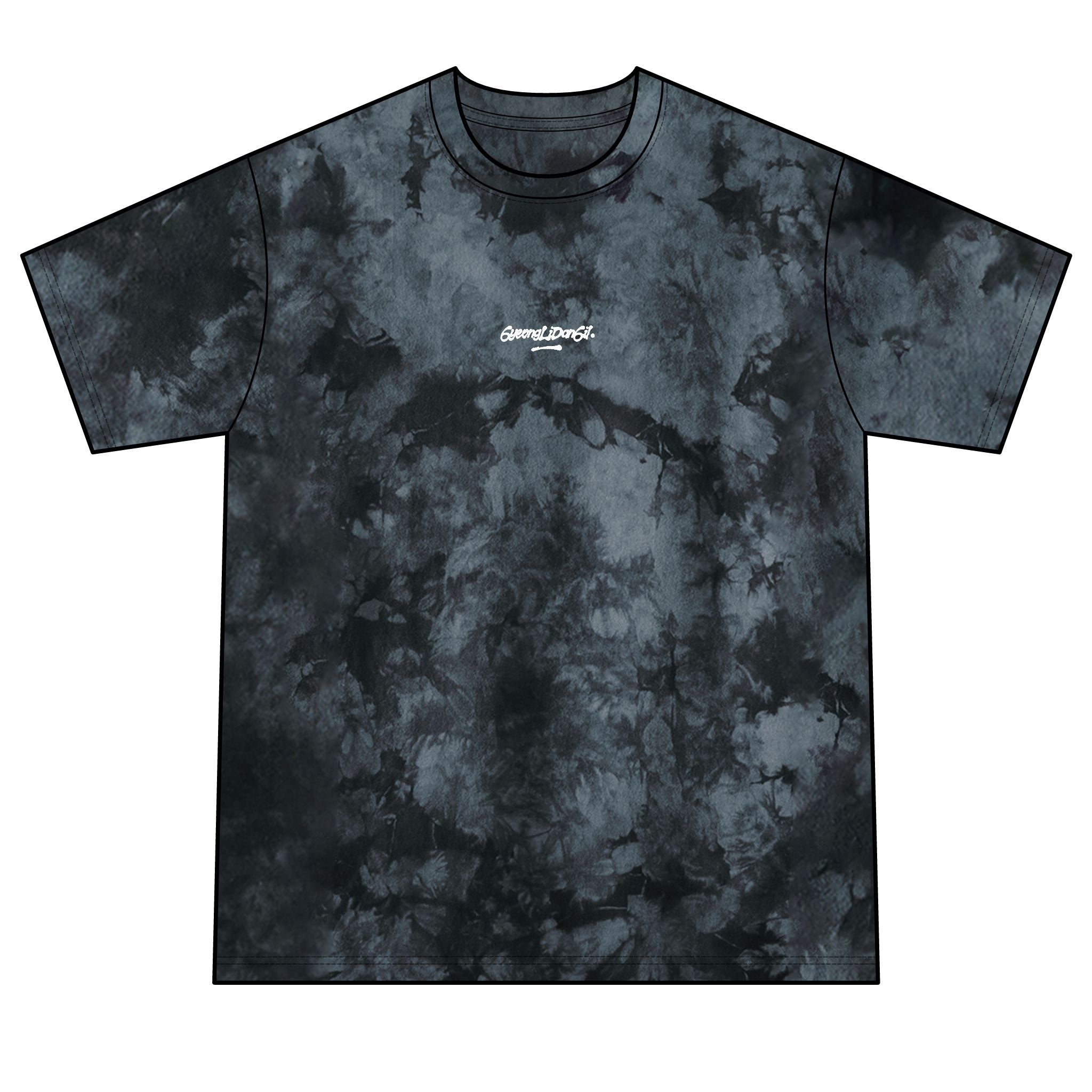Gyeong Li Dan Gil 경리단길 Crystal Tie-Dye Tee — 'Food is Heaven, Traffic is Hell'