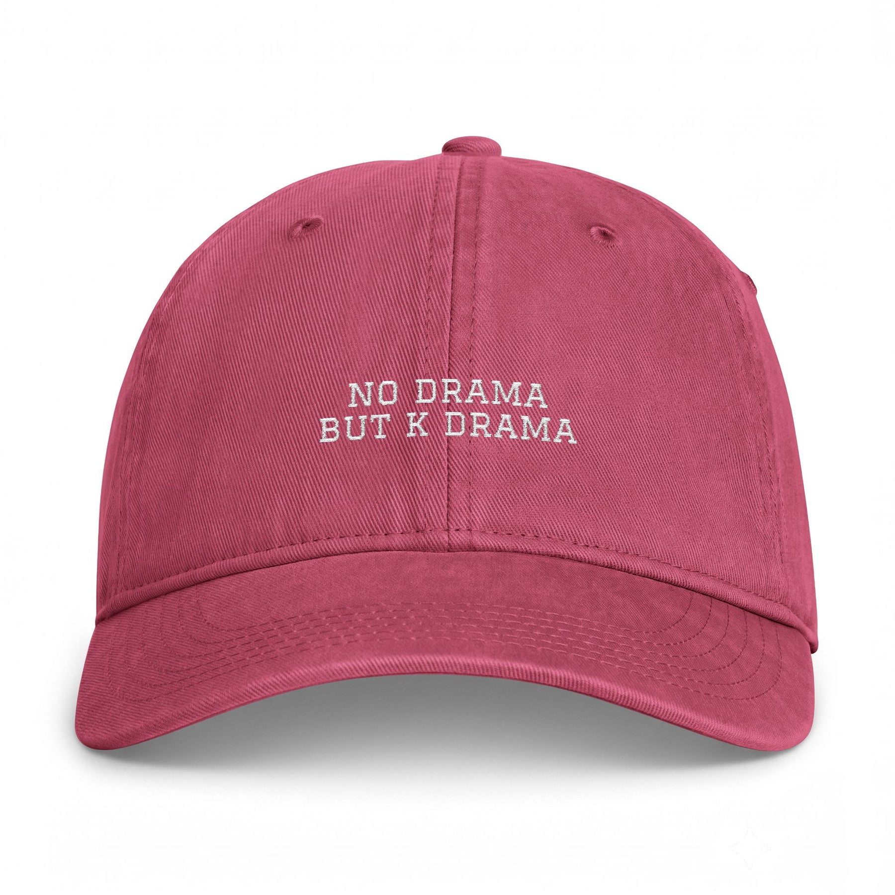 No Drama, But K‑Drama Washed Cap — Coastal Washed Baseball Hat
